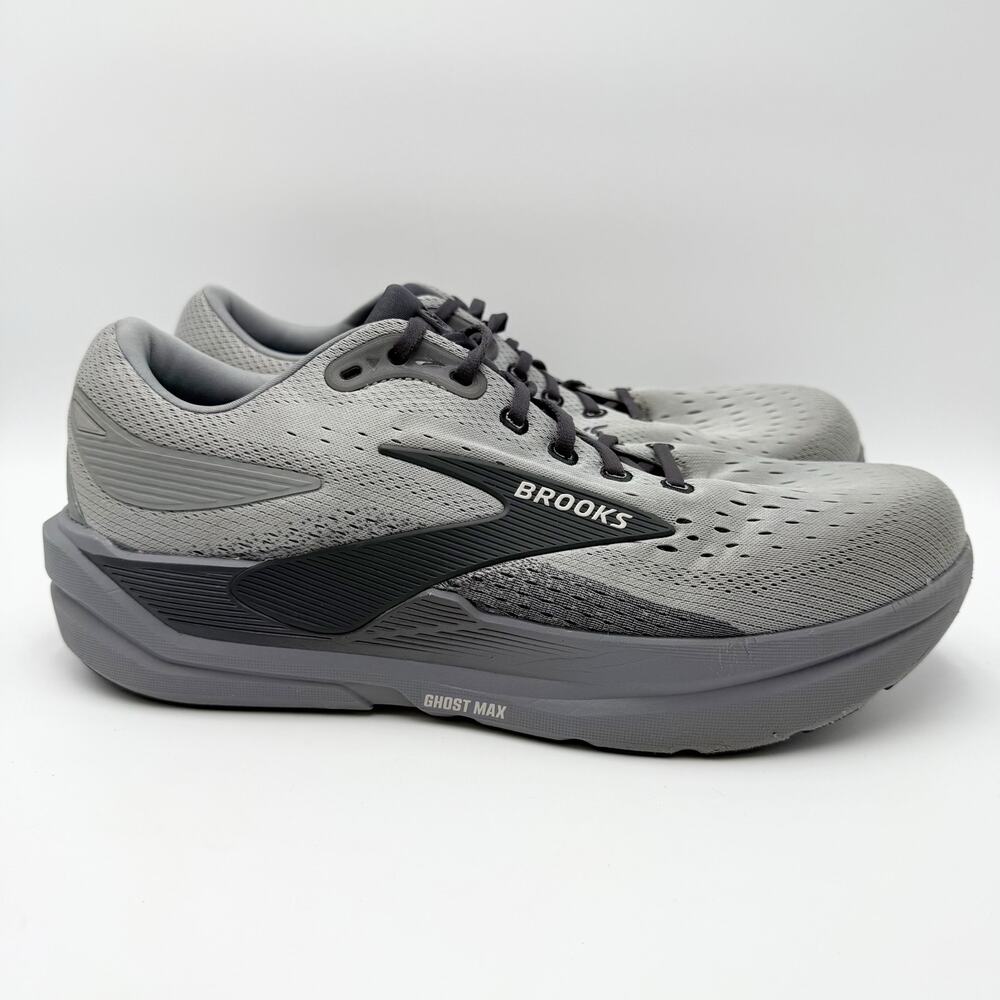 Brooks Ghost Max 3 Mens Running Shoes Size 12.5 XWIDE 4E Grey Athletic EUC